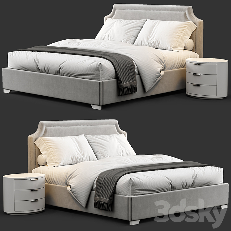 Bed Brantford Platform 4 3DS Max Model - thumbnail 2