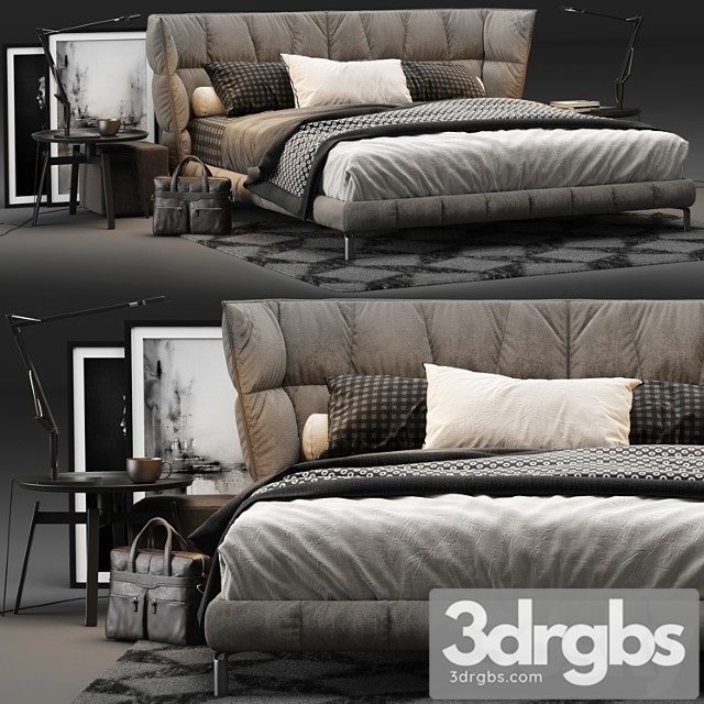 Bed & Breakfast Italia Husk Bed 3dsmax Download - thumbnail 1