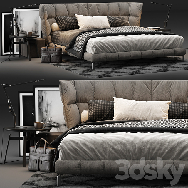 Bed & Breakfast Italia – Husk Bed 3DSMax File - thumbnail 1