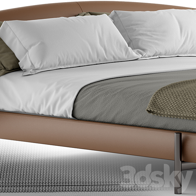 Bed Busnelli ERMIONE 3DS Max Model - thumbnail 3