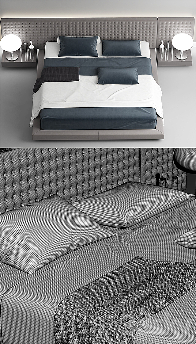 Bed Busnelli VALENCIA 3DSMax File - thumbnail 3