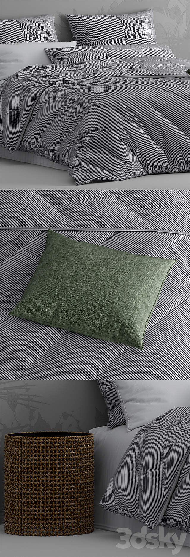 Bed by bedding adairs australia 3DSMax File - thumbnail 2