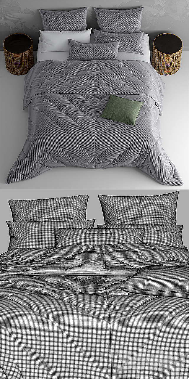 Bed by bedding adairs australia 3DSMax File - thumbnail 3