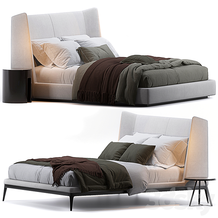 Bed by Flexform 3DS Max Model - thumbnail 1