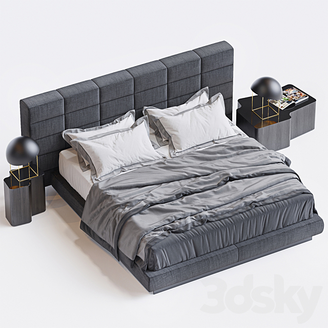 Bed by Minotti 2 3DSMax File - thumbnail 2