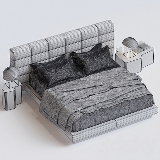 Bed by Minotti 2 3DSMax File - thumbnail 3