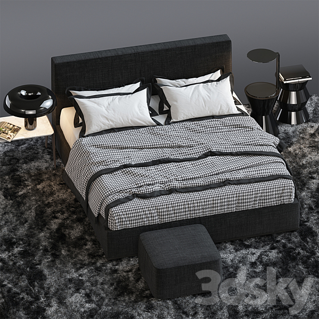 Bed by Minotti 3 3DSMax File - thumbnail 2