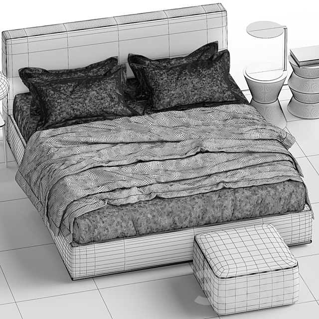 Bed by Minotti 3 3DSMax File - thumbnail 3