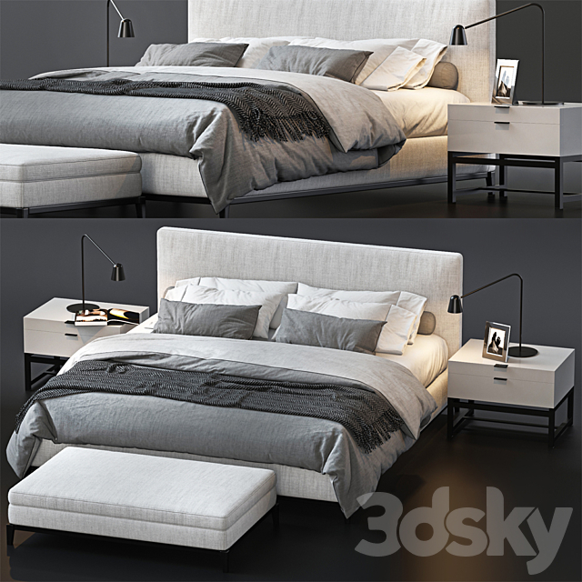 BED BY MINOTTI 5 3DSMax File - thumbnail 1