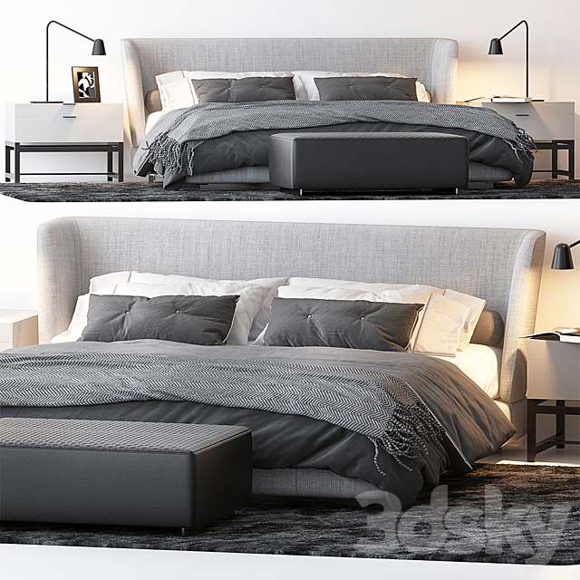 BED BY MINOTTI 6 3DSMax File - thumbnail 1