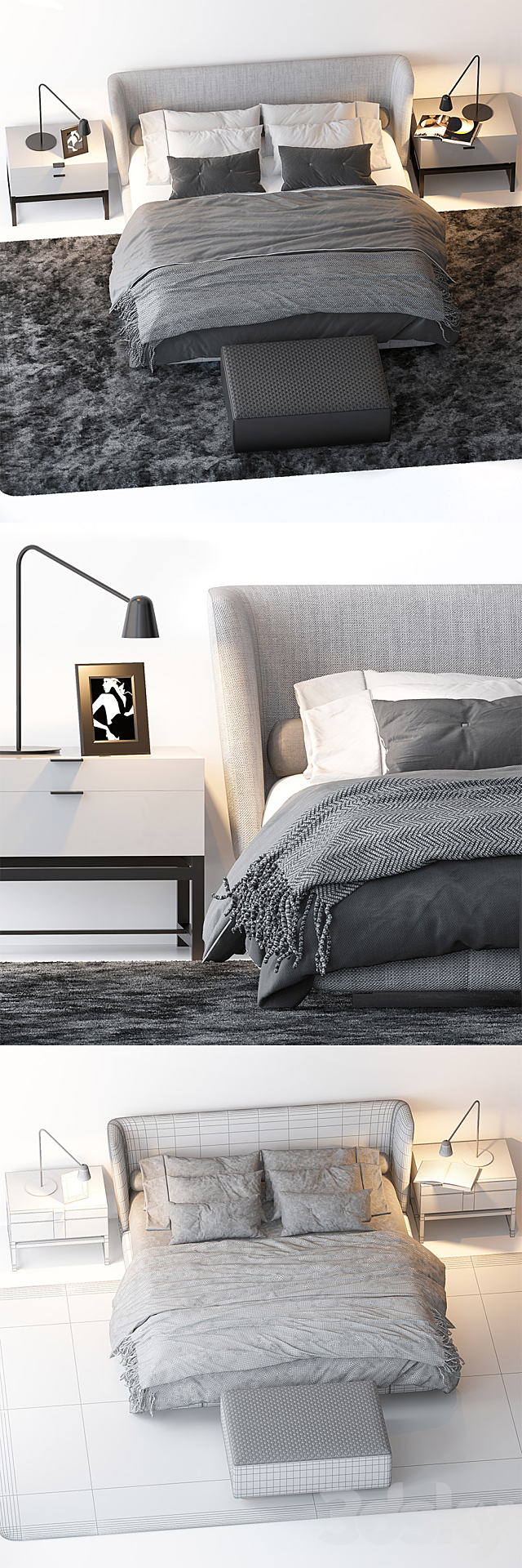 BED BY MINOTTI 6 3DSMax File - thumbnail 2