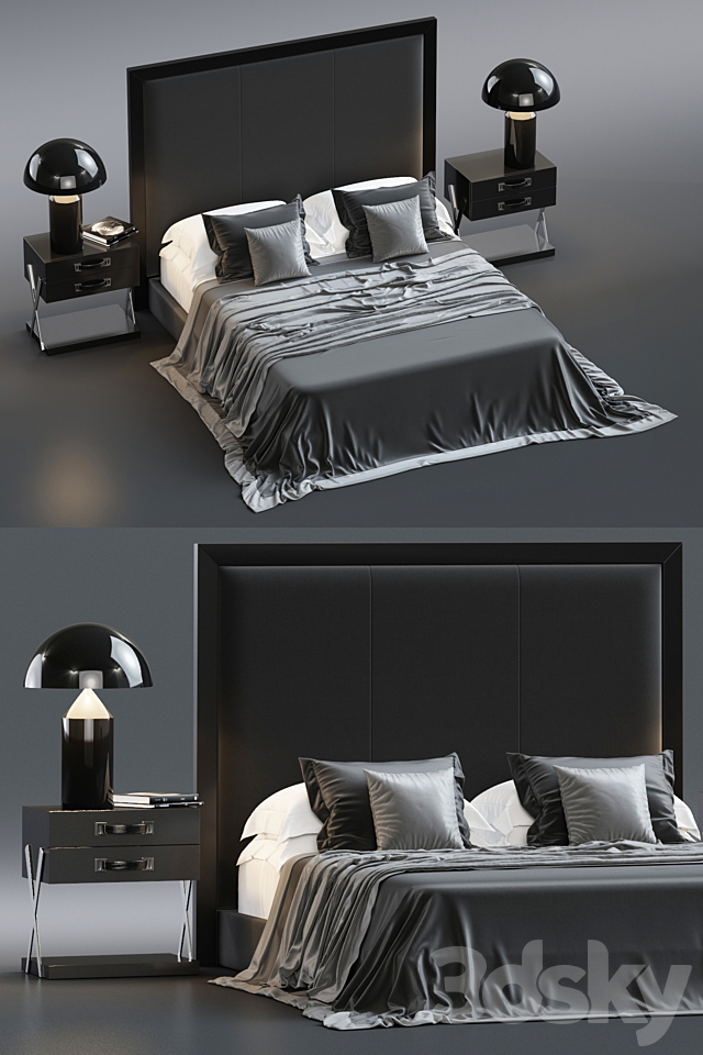 Bed by S & C 2 3DSMax File - thumbnail 3