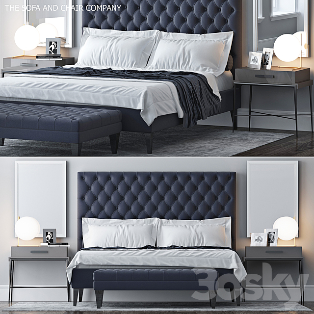 Bed by S & C 3 3DSMax File - thumbnail 1