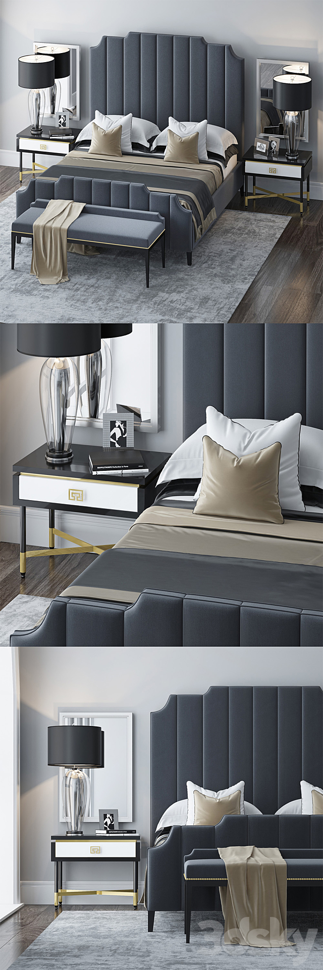 Bed by S & C 4 3DSMax File - thumbnail 2