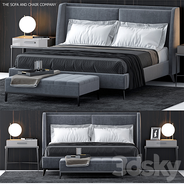 Bed by S & C 5 3DSMax File - thumbnail 1