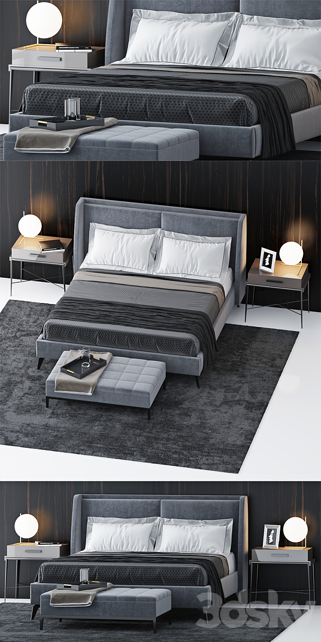 Bed by S & C 5 3DSMax File - thumbnail 2