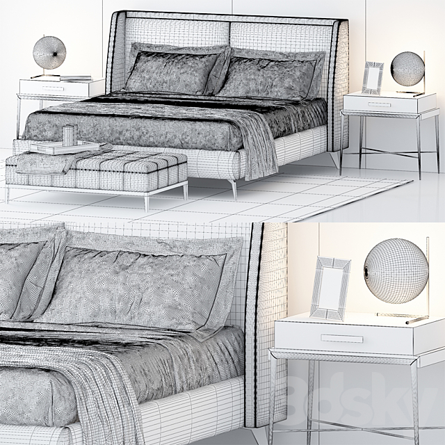 Bed by S & C 5 3DSMax File - thumbnail 3