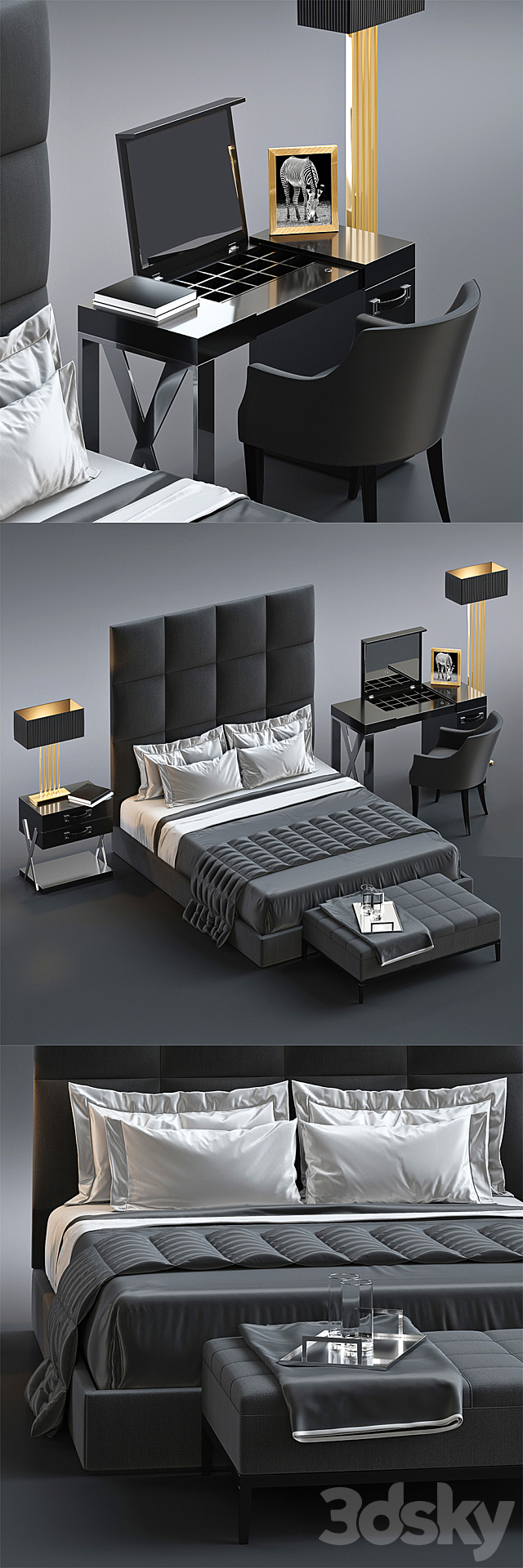 Bed by S&C 7 3DSMax File - thumbnail 2