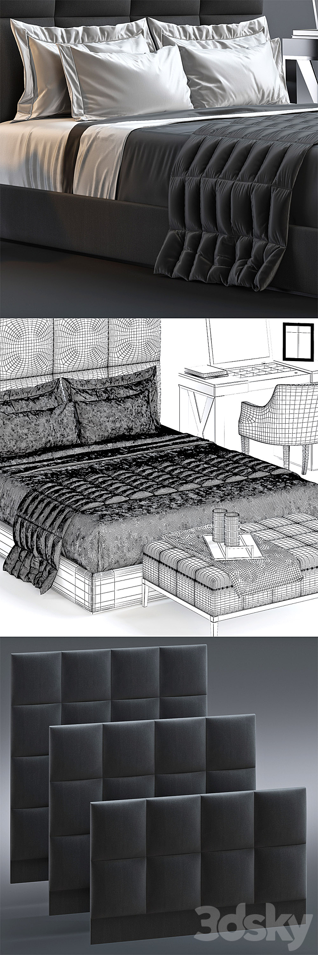 Bed by S&C 7 3DSMax File - thumbnail 3