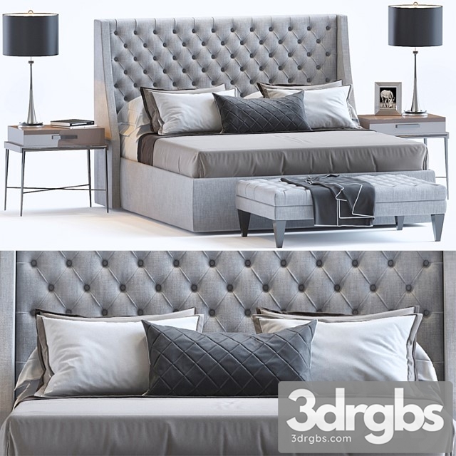 Bed by sofa and chair company 9 2 3dsmax Download - thumbnail 1