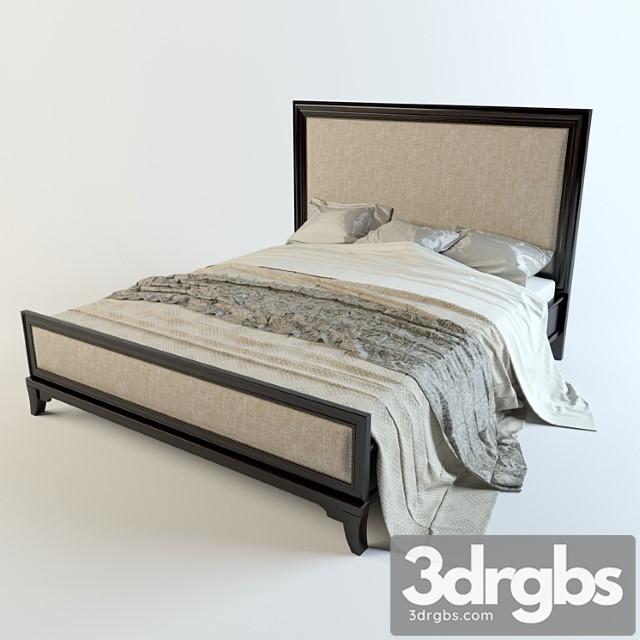 Bed California King Ufolstered Panel After 3dsmax Download - thumbnail 1