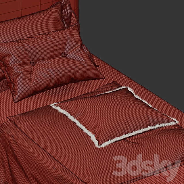 Bed Camille Con Gonna Twils 3DS Max Model - thumbnail 3