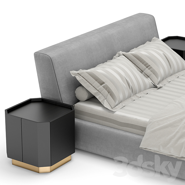 Bed Campomarzio. Meroni Colzani 3DSMax File - thumbnail 2