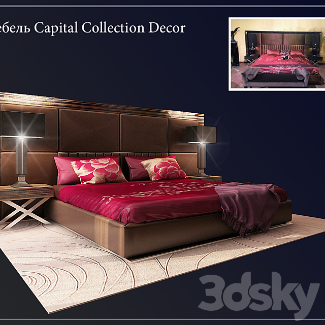 Bed Capital Collection Decor 3DSMax File - thumbnail 1