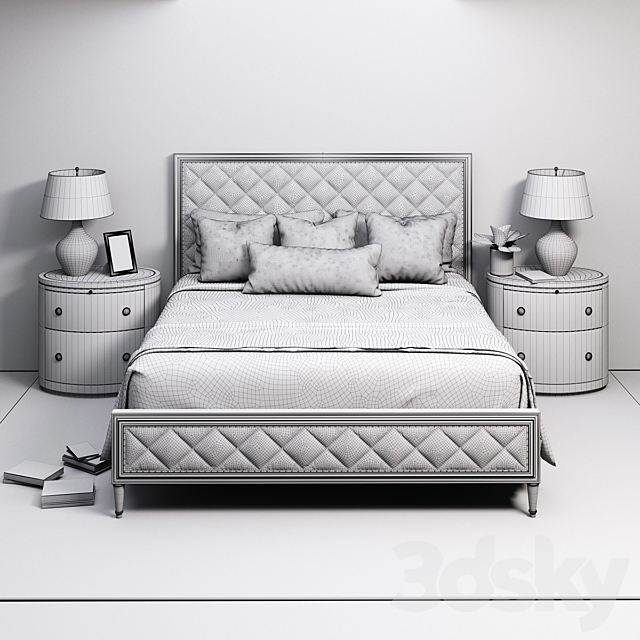 Bed Caracole Diamonds are Forever 3DS Max Model - thumbnail 3