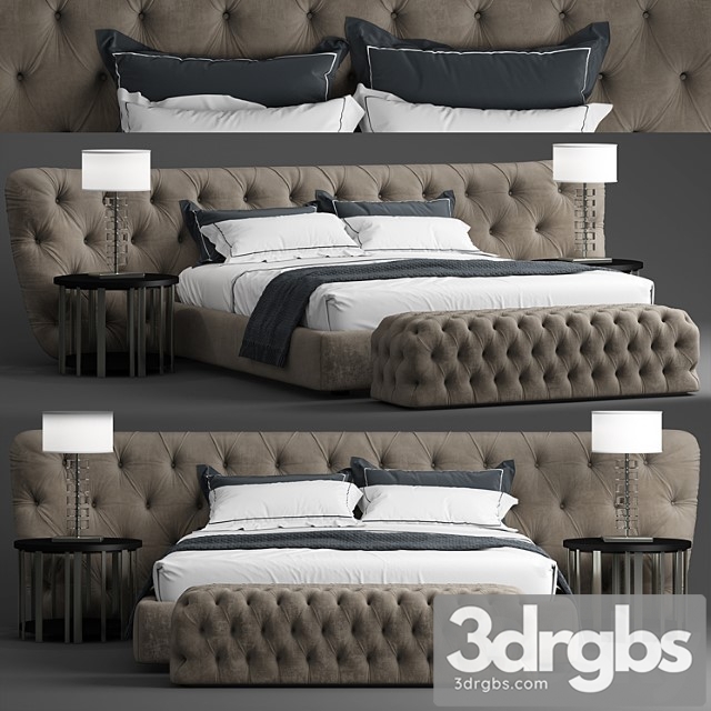 Bed Casamilano Royale Capitone 3dsmax Download - thumbnail 1