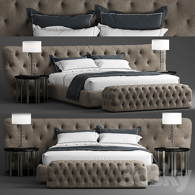 Bed Casamilano ROYALE CAPITONE 3DSMax File - thumbnail 1