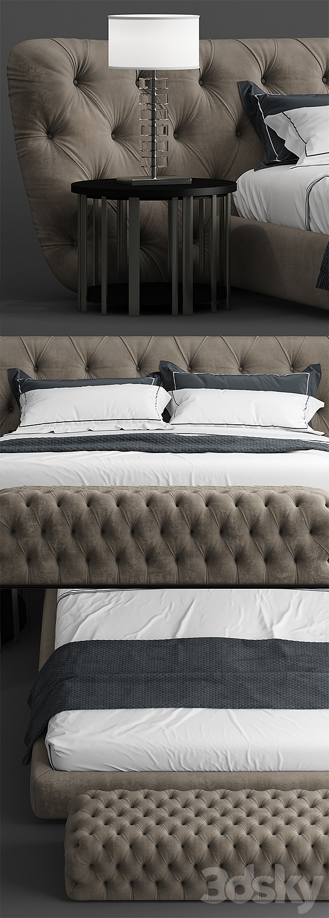 Bed Casamilano ROYALE CAPITONE 3DSMax File - thumbnail 2