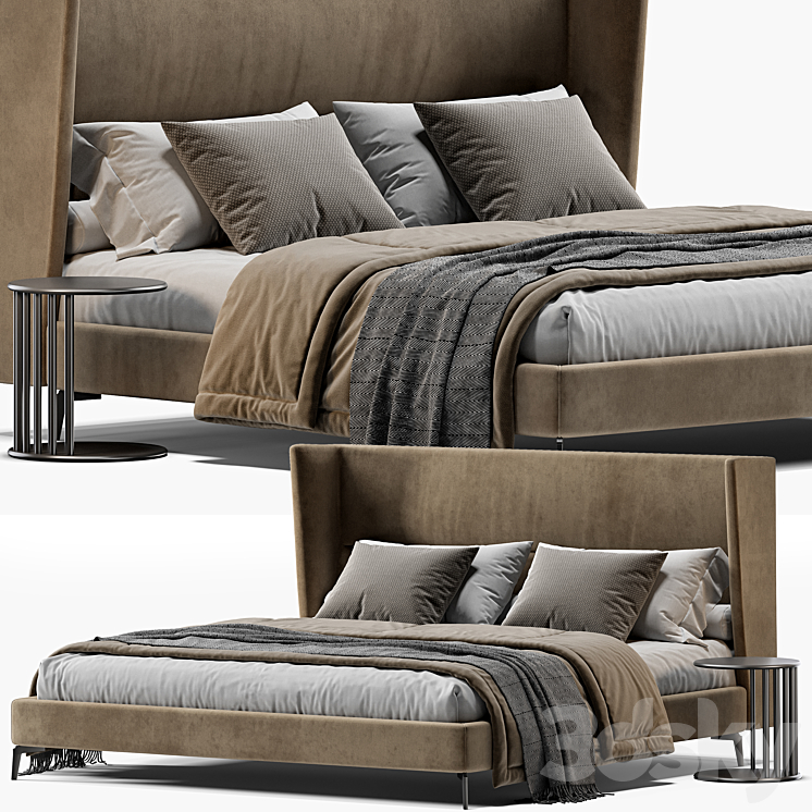 Bed Cattelan Ludovic 3DS Max Model - thumbnail 1