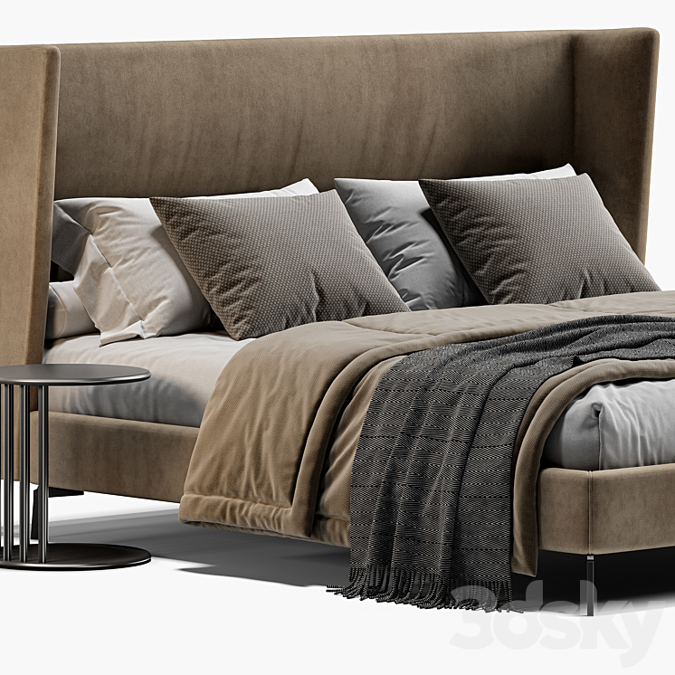 Bed Cattelan Ludovic 3DS Max Model - thumbnail 2