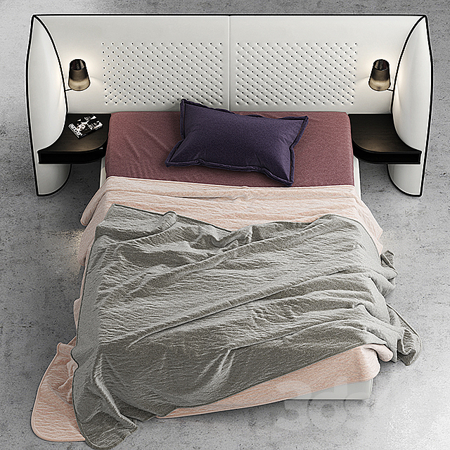 Bed cherche midi bed roche bobois 3DSMax File - thumbnail 2