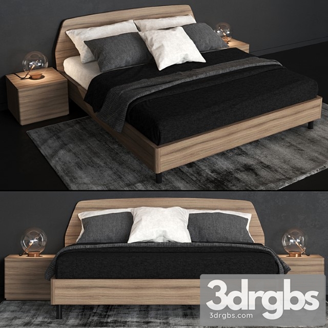 Bed cinquanta3 este king size bed 2 3dsmax Download - thumbnail 1