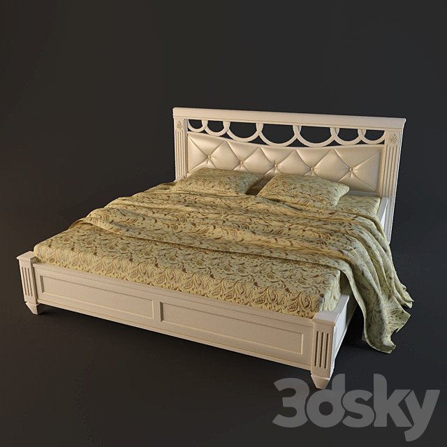 Bed classic 3DS Max Model - thumbnail 1