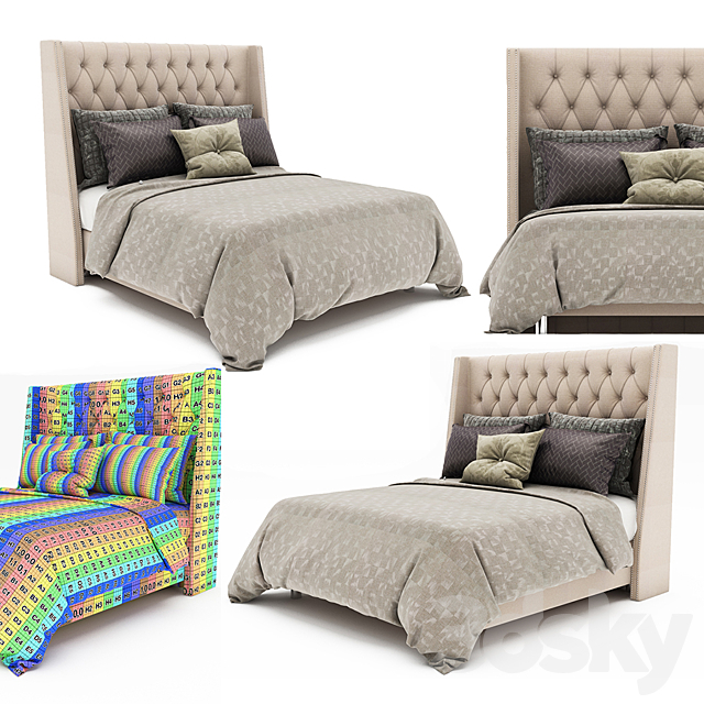 Bed collection 44 3DS Max Model - thumbnail 1