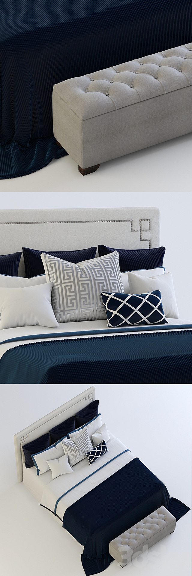 Bed contemporary 3DSMax File - thumbnail 2