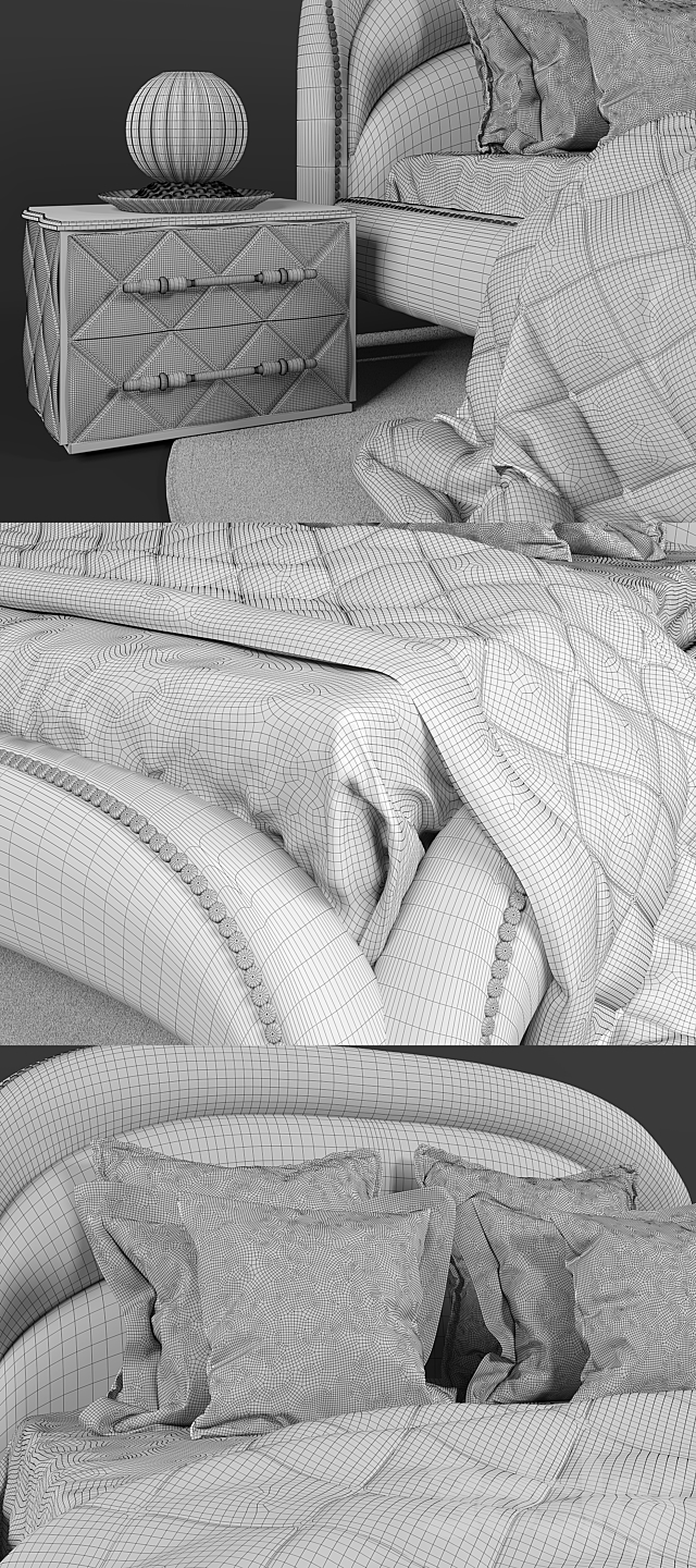 Bed Cornelio Cappellini THALIA.5200 3DSMax File - thumbnail 3