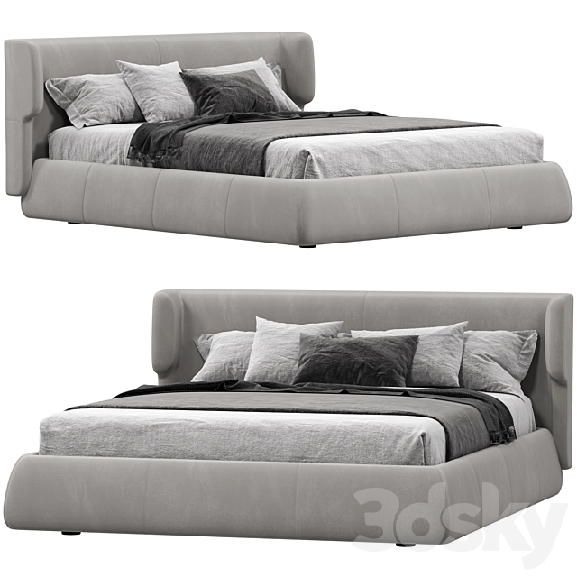 Bed Ditre Italia Claire 3DS Max Model - thumbnail 1