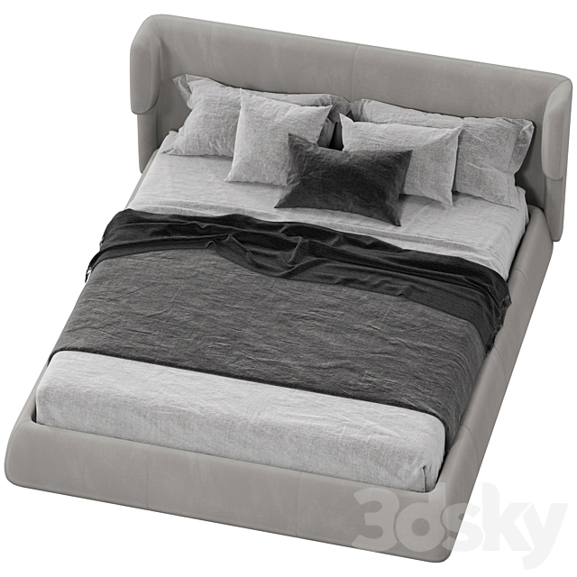 Bed Ditre Italia Claire 3DS Max Model - thumbnail 3