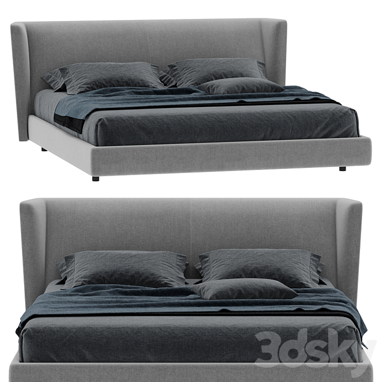 Bed Ditre Italia Royal 3DS Max Model - thumbnail 1