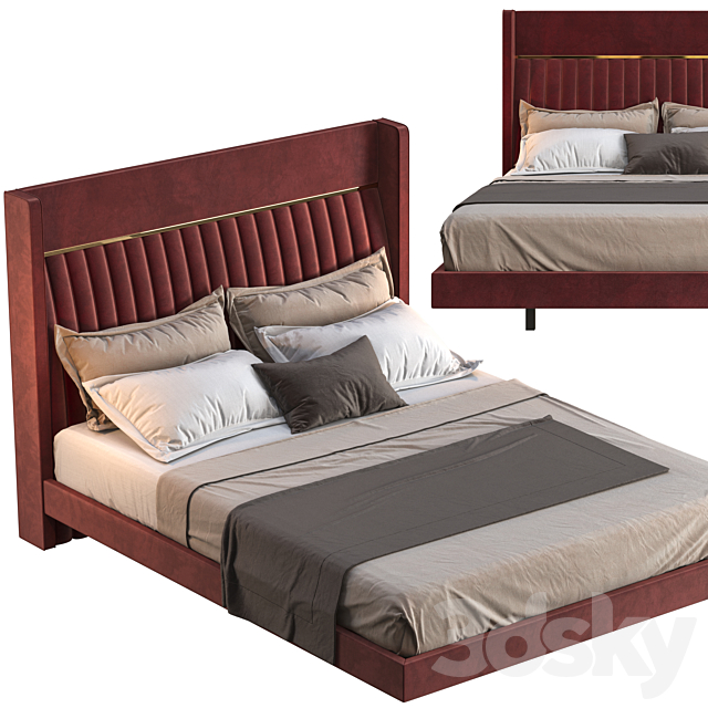 Bed domkapa bardot 3DSMax File - thumbnail 2