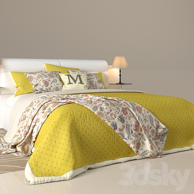 Bed “DreamLand_Niagara-2” with the author’s bedding 3DSMax File - thumbnail 3