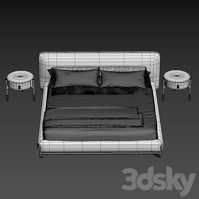 Bed elvemobilya 3DS Max Model - thumbnail 5