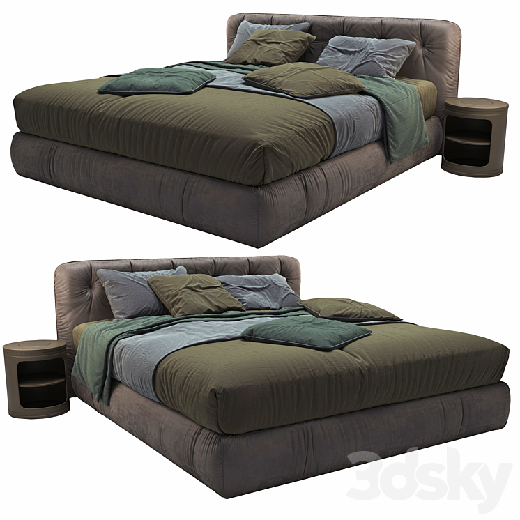 Bed Emmebi VITTORIA 3DS Max Model - thumbnail 2