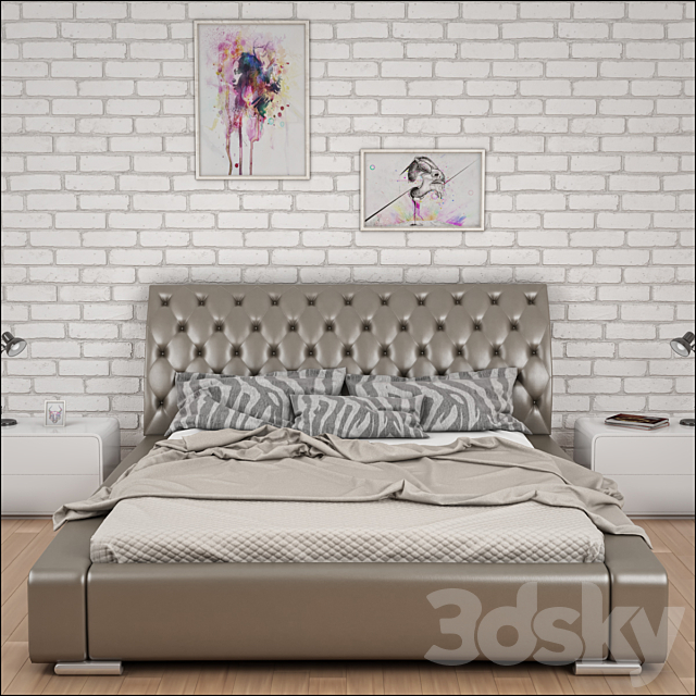 Bed ESF 1397 3DSMax File - thumbnail 1