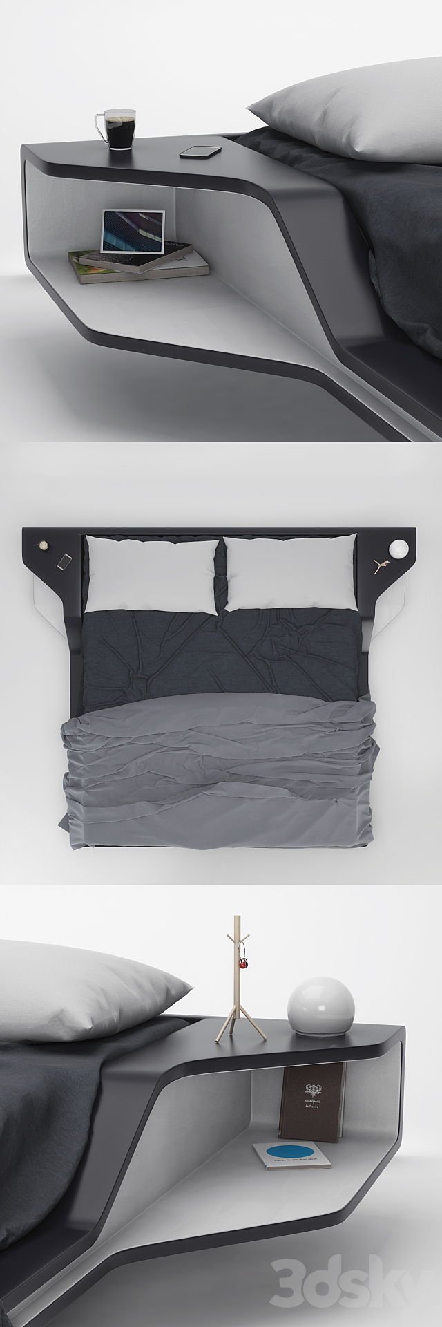 Bed Estel Ayrton 3DS Max Model - thumbnail 2