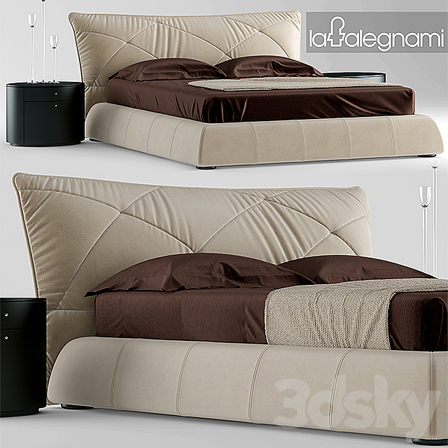 Bed falegnami camere da letto 3DS Max Model - thumbnail 1